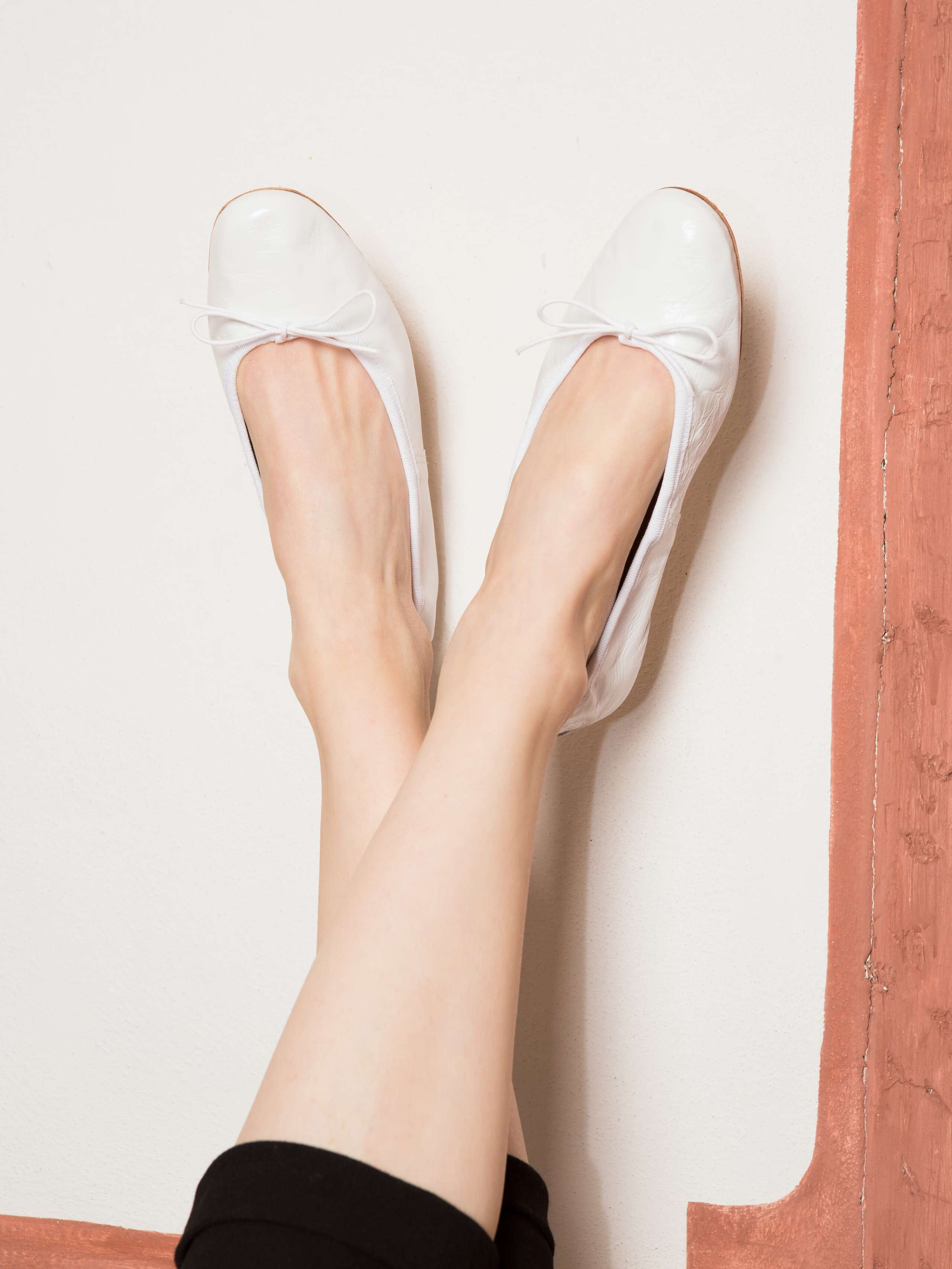 person wearing ballerina shoes