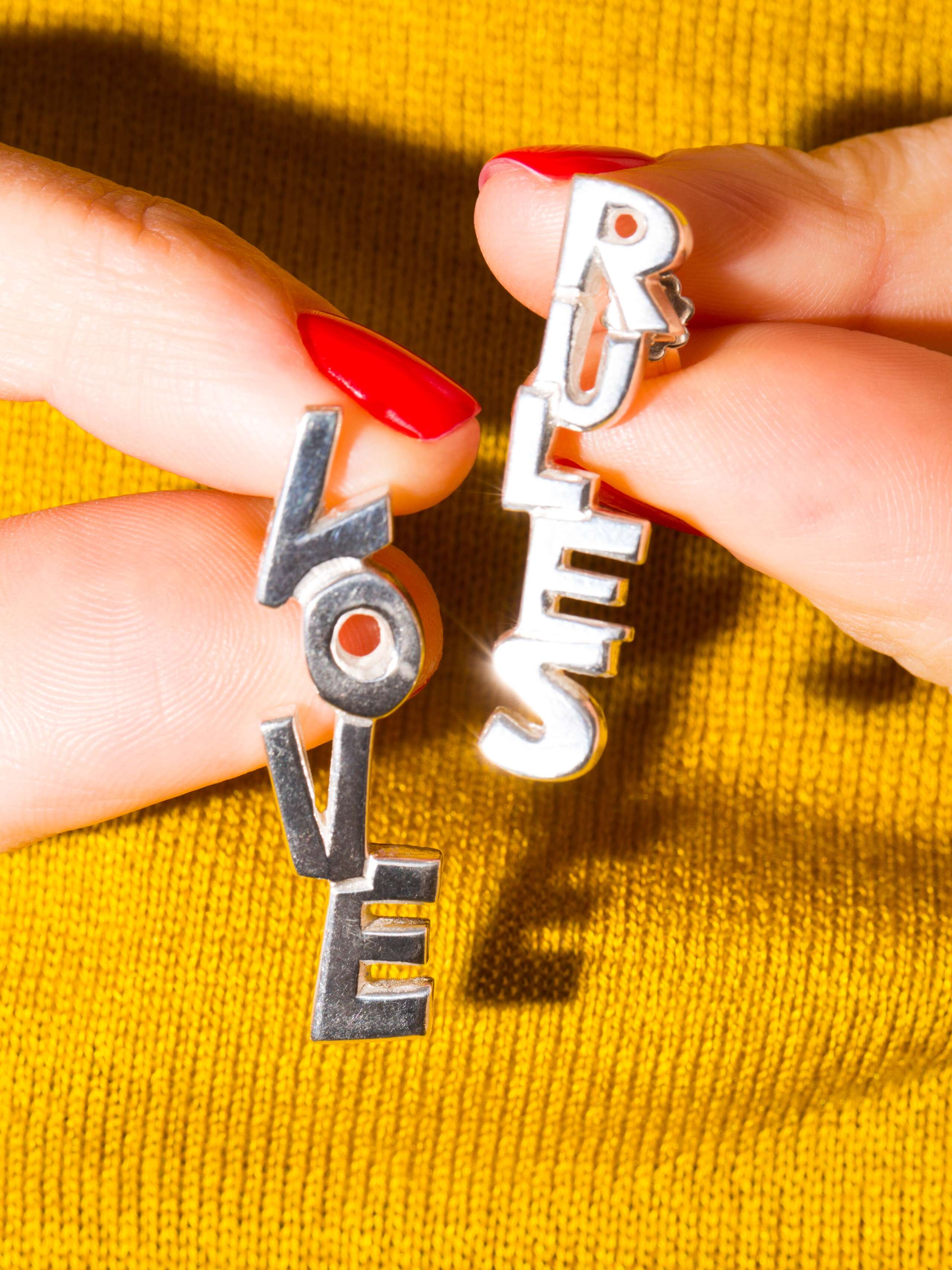 love rules earring