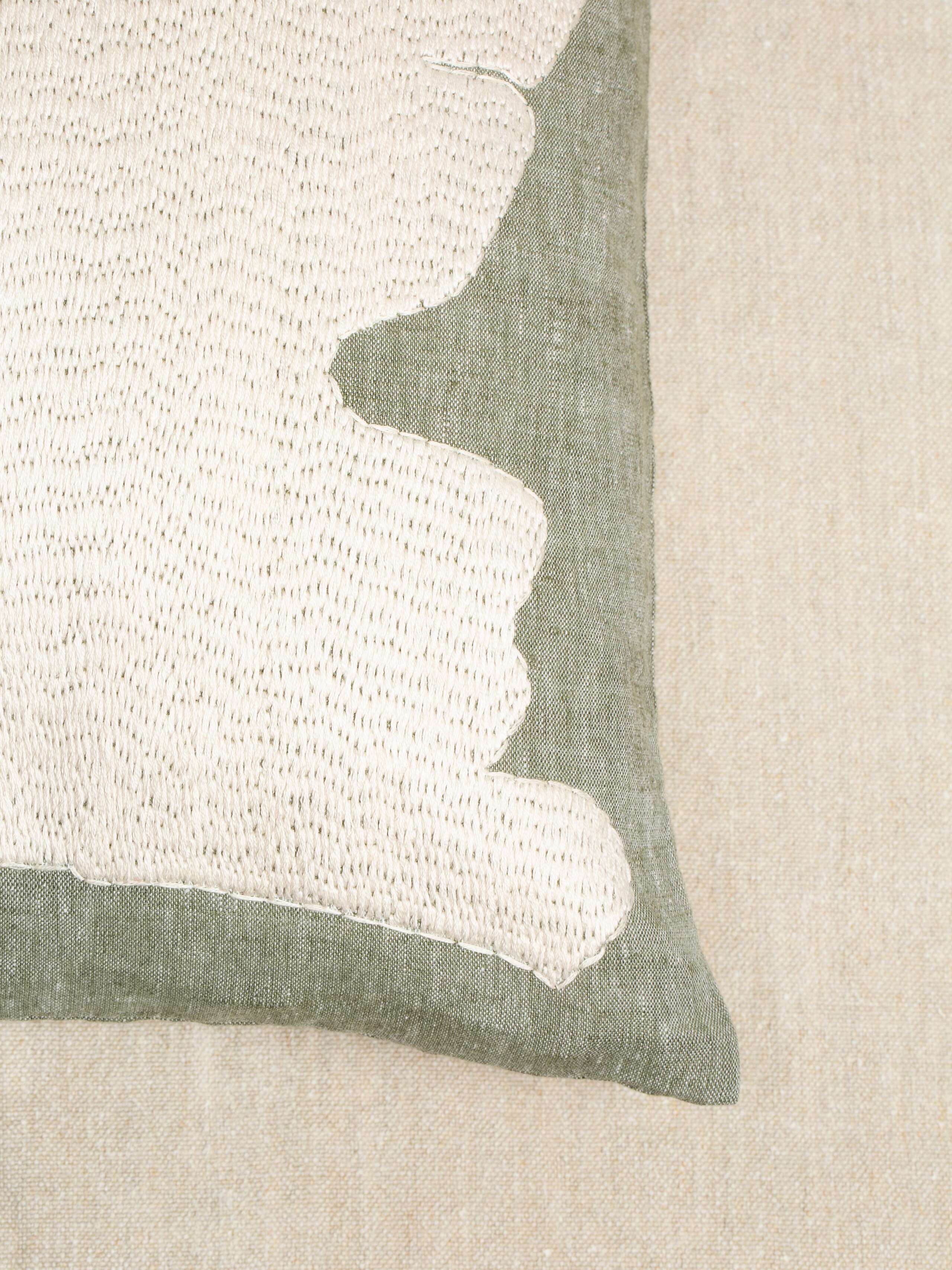 Abstract embroidery pillow covers