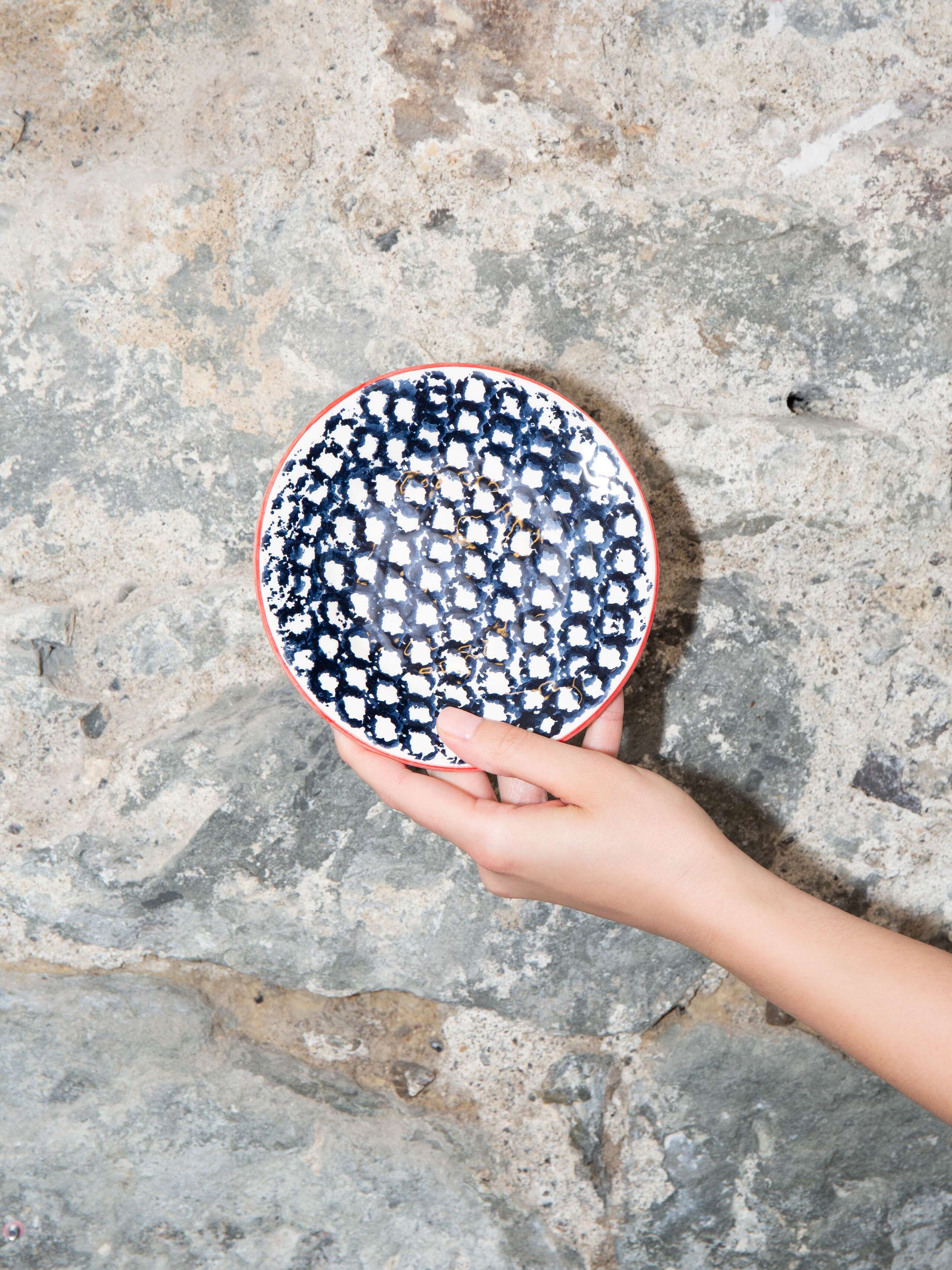 bread plate natural print