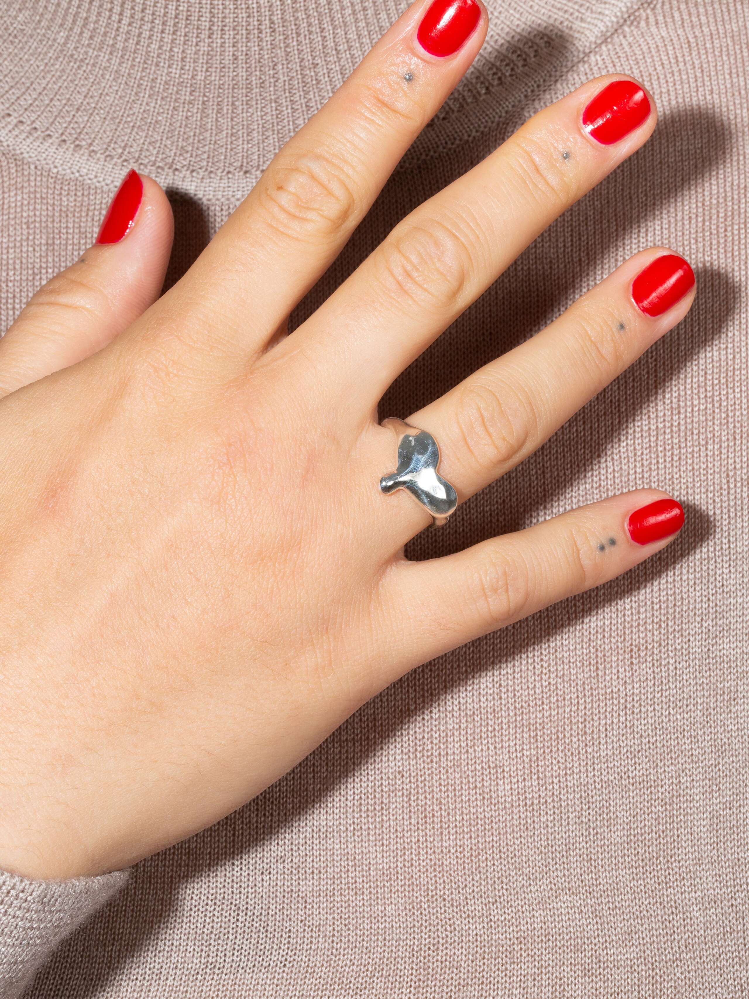 Soft heart ring