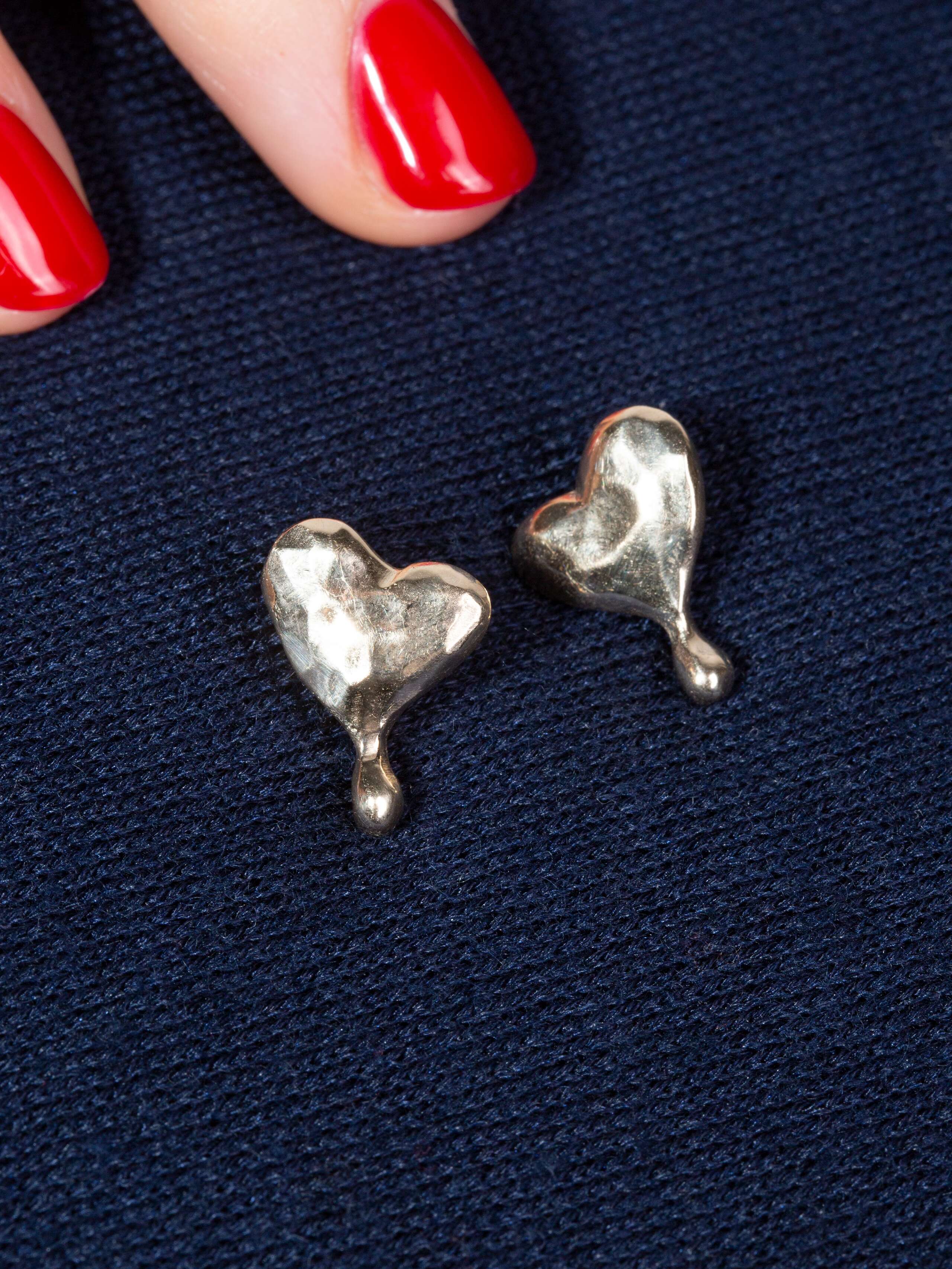soft heart studs