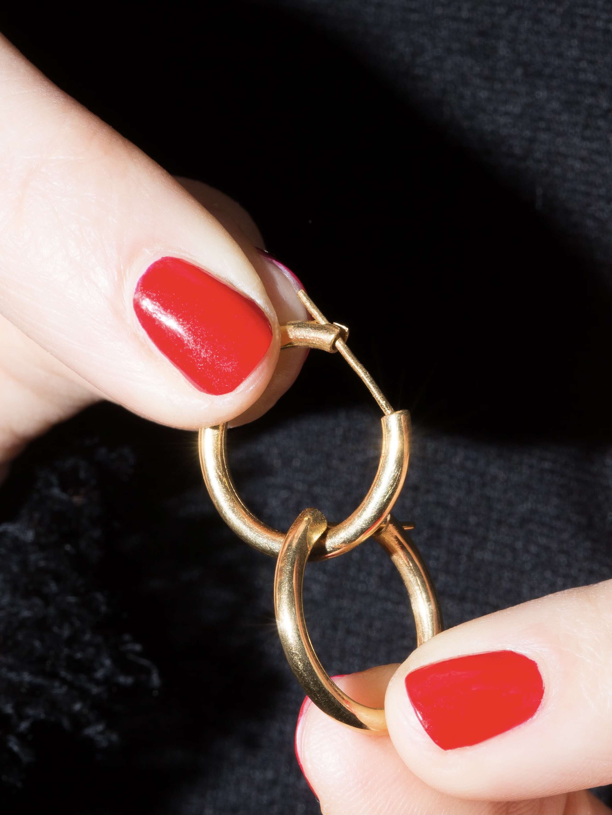 Ohrringe gold - Kreolen fein 1.5cm