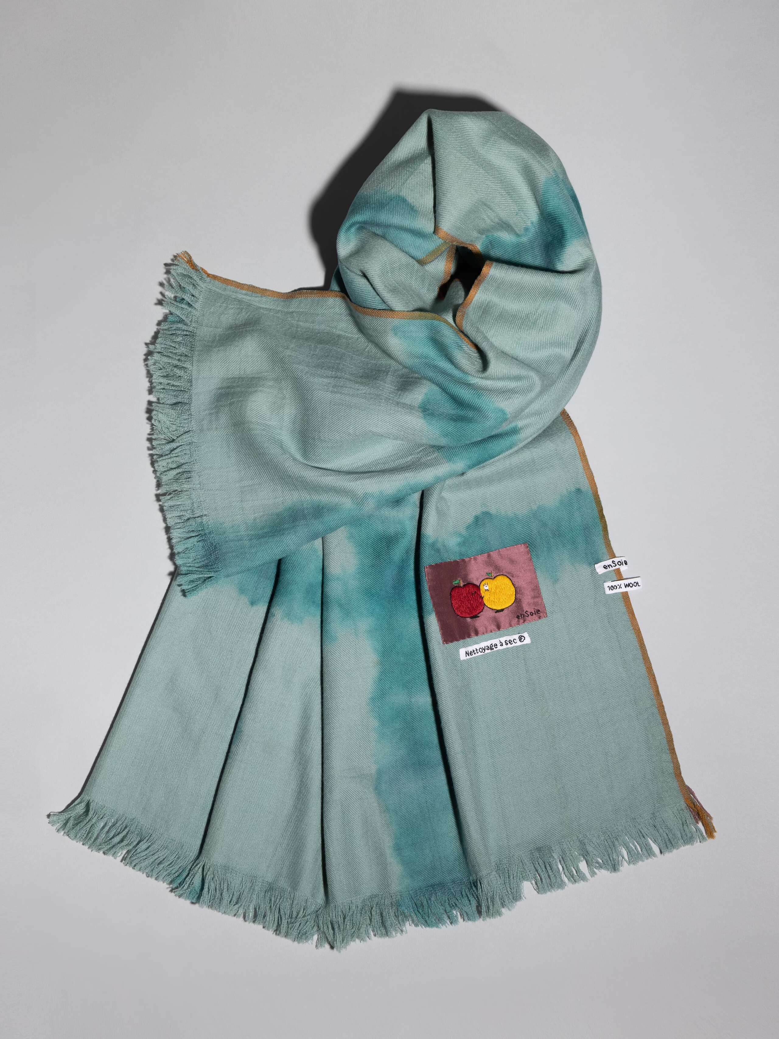 Rosemary green, tie-dye, wool