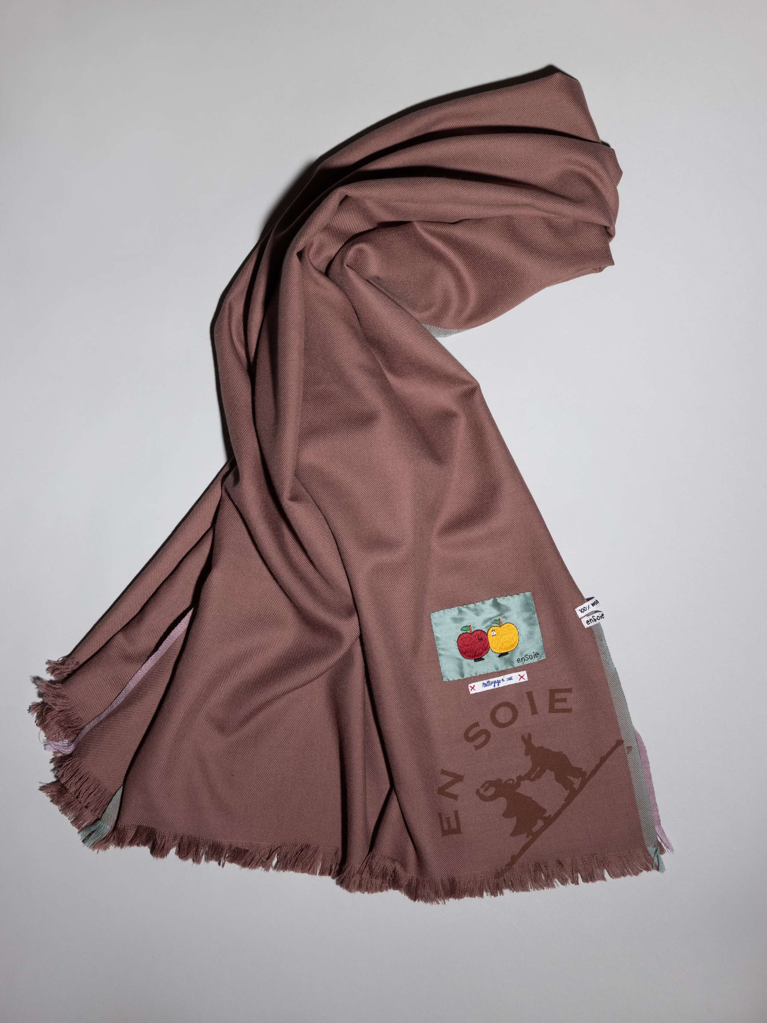 Uni stole, Cherrywood, wool