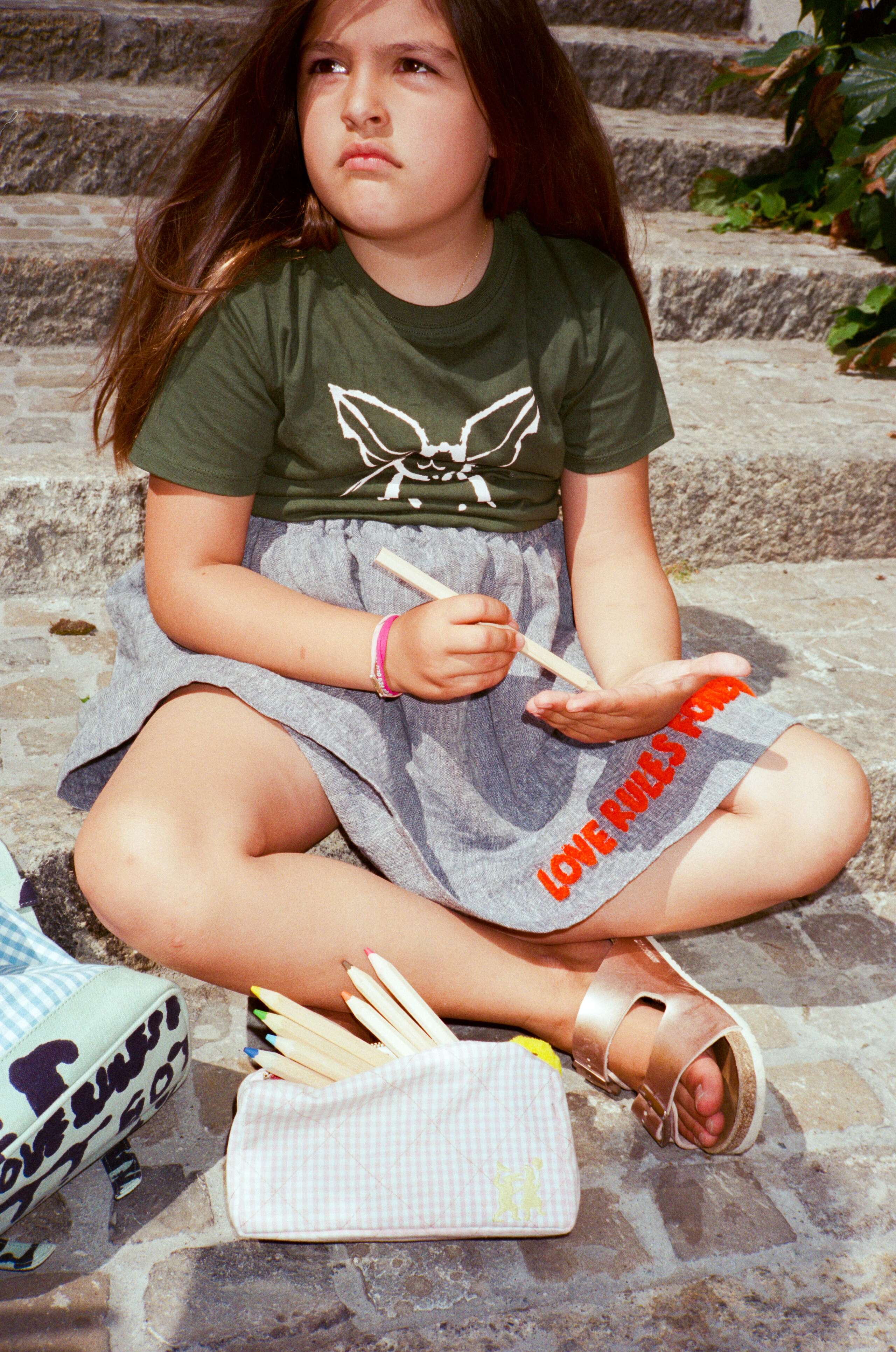 Carlotta on the steps to Lindenhof